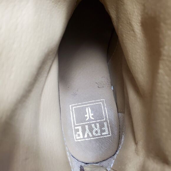 Frye 'Veronica' Back Zip Moto Boot Brown Women's Size 7B Leather Distressed GUC - Picture 14 of 16